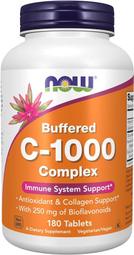 Now 維他命C複合物 180片錠劑 類黃酮 C-1000 Complex