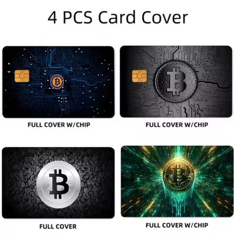 Virtual Currency Bitcoin Anime 1 Set Of 4 Pcs Funny Shell Ultra Thin No Fade Sticker Skin Cover Film
