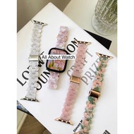Marble Resin Line Small Noodles Smart Watch Strap Compatible With Ultra 8 HW8Max HW67mini X8Promax T