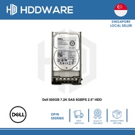 DELL 500GB 7.2K 6G SAS 2.5" 512n HDD // 55RMX // 055RMX // ST9500620SS
