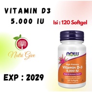Now Foods Food Vitamin D3 Vit D 3 5000 IU 5000IU 120 softgels