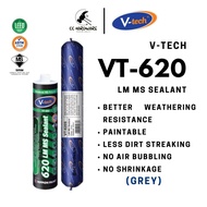 [GURANTEED FRESH] V-Tech VT-620 LM MS Sealant 290ML Catridge | 600ML Sausage [GREY]