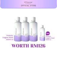 Buy 3 Free 1 - LEVerne Probiotic Lingerie Wash 500ml - FREE Travel Pack Probiotic Lingerie Wash 100ml