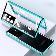 Camera Protection Case For Samsung Galaxy S24 S23 Fe Plus Ultra S24Fe S24plus Double Sided Glass Mag