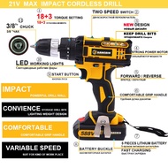 High-quality◎✟✠588VF 388VF Cordless Impact Drill 29 Set Car Cordless Drill +2 Lithium battery Screwd