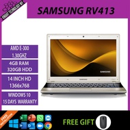 Samsung RV413 AMD E-300 @1.30GHz 4GB RAM 320GB HDD Second Hand Laptop