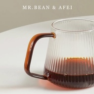 Minimalist Aesthetics Vertical Grain Coffee Glass Pot X Mr. Bean Produced|A Fat Roasting Shop-Langla