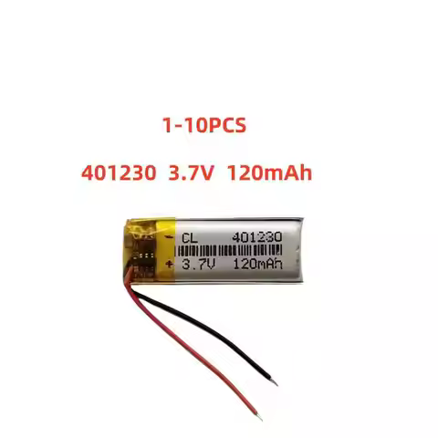 401230 3.7V 120mAh Small Size Lipo Rechargeable Battery Lithium Polymer For MP3 Bluetooth MID headse