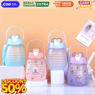 GEMOY Viral Bottle 1.3 Ltr Motivational Gradient Drinking Container Children's Water Bottle