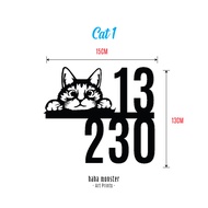 Customised HDB Cat Unit Number | Pesonalised House Gate Unit Number Signage | Condo Unit Number | Se