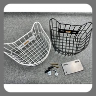 Rổ xe inox đủ màu kiểu mặt mèo xe Scoopy giá full phụ kiện