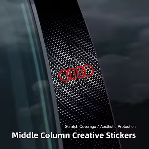 2Pcs PET Car Center Pillar Protective Film Anti-scratch Sticker Decal For Audi Q1 Q3 Q4 Q5 Q6 Q7 Q8 