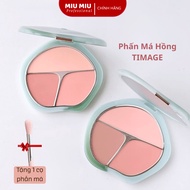 TIMAGE Blush Palette 3 Boxes Natural Tone Long Lasting Professional Makeup