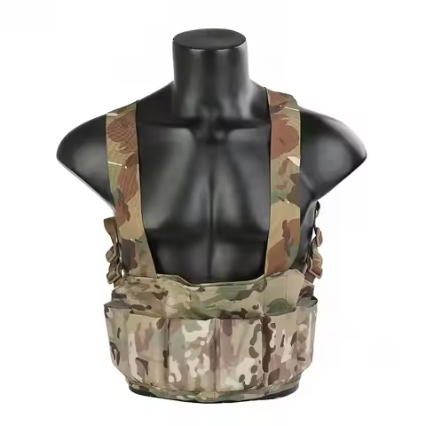 Emersongear Tactical Chest Rig with 5.56/7.62 Magazine Pouch Holder Speed SCAR-H Chest Rig W/ 6 Rifl