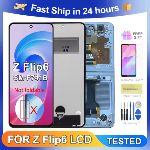 For Samsung Z Flip6 5G SM-F741B F741U F741W F741N Tested For Z Flip 6 LCD Display Touch Screen Digit