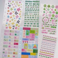 Sticker Pack 6pcs Small Fresh Element Sticker Scrapbook Sticker Goo Card Sticker diy