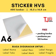 (400 sheets) HVS Sticker - A6 - Lintec (Doff Sticker / Receipt Sticker / Receipt Print / Matte Stick