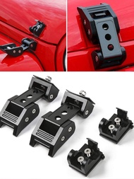 ชุดล็อคฝากระโปรงเครื่องยนต์แบบโลหะสำหรับ Jeep Wrangler JK 2007-2018 อุปกรณ์ตกแต่งฝากระโปรงเครื่องยนต