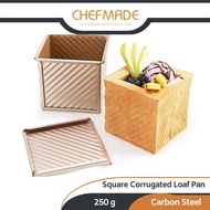 Chefmade 250g SQUARE Non-Stick Corrugated Loaf Pan with Cover WK9318