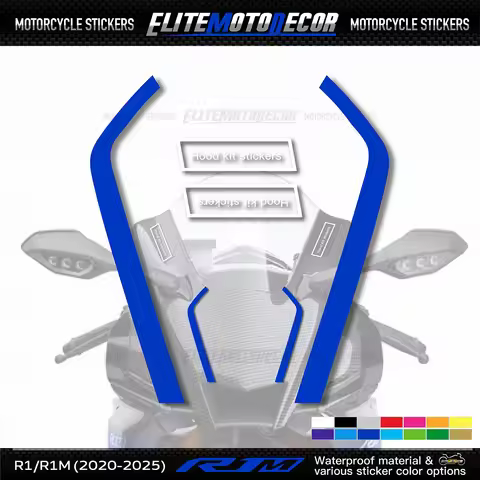 Yamaha R1 Sticker Motorcycle Front Fairing Line Sticker Decal For Yamaha YZF R1 R1M 2020-2025 Headli