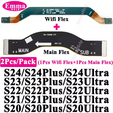 2Pcs Wi-Fi Signal Antenna Main Board Connector Motherboard Main Flex Cable For Samsung S20 S21 S24 P