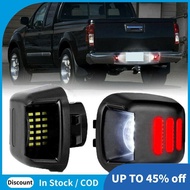 2Pcs Red Tube SMD LED License Plate Light for Nissan Navara D40 2005-2016