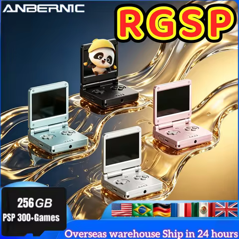 ANBERNIC RG SP Retro Flip Handheld Game Console 3.4 Inch IPS Screen Portable Open Source Games Conne