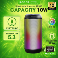 [NEW] Loa Bluetooth ROBOT RB510 Chống Nước Công Suất 10W Đèn Led RGB- Hỗ trợ Kết Nối Thẻ Nhớ/USB/ AU