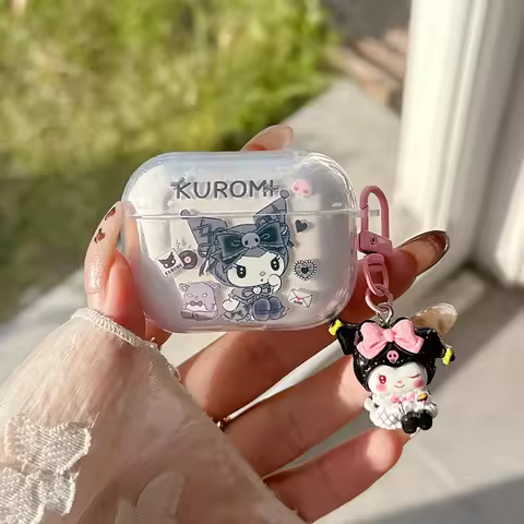 Earphone Case For Airpods 1 2 3 4 Pro 2 3 Cute Sanrio Kuromi My Melody Wireless Bluetooth Headset Pr