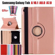 Samsung Galaxy Tab A 10.1 8.0 2019 Tab A 10.1" 7.0" 2016 360 Rotating Smart Flip Folding Stand PU Leather Tablet Funda Cover