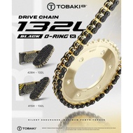 Chain O Ring 428-132 /415-132 Tobaki Premium Oring Chain Black-Gold