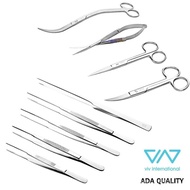 [In stock]Viv Ada Quality Stainless Steel Scissors Tweezers Spring Straight Curve Wave Style For Aqu