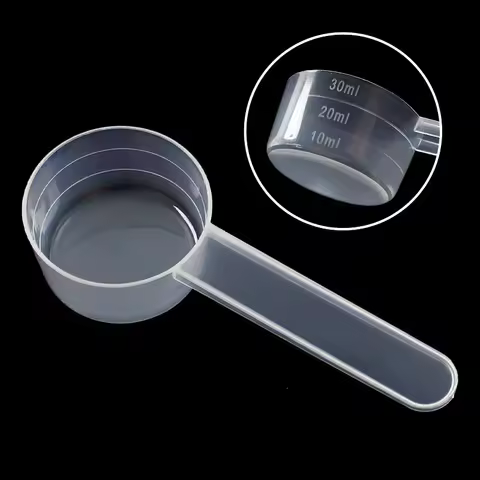 5/10pcs, 15g/30ml Measuring Spoon for Liquid Sugar Coffee Protein Milk Powder Plastic Flat Bottom Sc