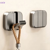SAIA No Drill Wall Hook, Strong Load Bearing Hidden Hanging Rack, Premium Waterproof Foldable Alloy 