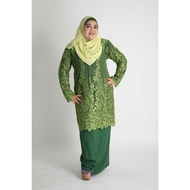 EZE FASHION 17144 BAJU KURUNG PAHANG EMBROIDREY WITH MOSS CREEPE
