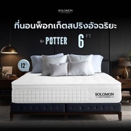 Solomon ที่นอนพ็อกเก็ตสปริง รุ่น Potter หนา 12 นิ้ว นุ่มเด้งพิเศษ 3.5 ฟุต สีดำ One