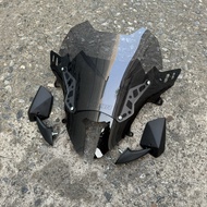 ชิวหน้าPCX160 ปี2021-2024 ทรงFZ-v2 (แถมกระจกฟรี)(ชิวแต่งแบบ2ฐานดำสกีนHonda)ดีไซน์ทรงเวอร์ชั่นใหม่ ชิ