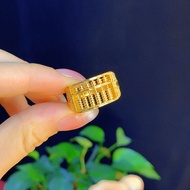 Gold Shop Same Style Money Abacus Ring Vietnam Sand Gold Ring Money Opening Abacus Ring Fashion Men Style Ready Stock