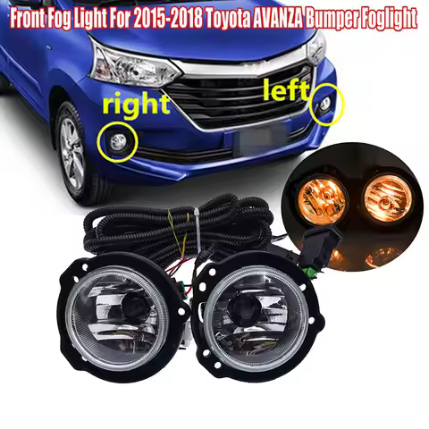 Car LED Front Fog Bumper Light Foglights With Wiring Harness For Toyota AVANZA 2015 2016 2017 2018 A