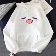 Tako Takodachi Anime Pullover Hoodie Hololive Anime Face Hoodie Winter Hoodie Wanita