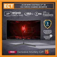 Acer Nitro ED270US3 27" 2K WQHD (2560 x 1440) 1ms 180Hz VA Curved Gaming Monitor ( HDMI x 2,DP x 1)