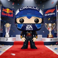 Funko Pop F1 Red Bull Racing Team Verstappen wearing a helmet model figurine