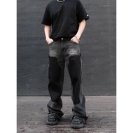 Seluar beg Seluar Kerja Vintage seluar kargo lelaki Musim panas jalan raya Amerika dicuci seluar jea