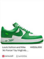 Louis Vuitton and Nike Air Force1 by Virgil Abloh