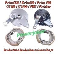 Kriss 120 110 100/CT 110 100/Kriss 1/Kriss 2/MR1/Kristar Belakang Rear Brake Hub/Brake Cam & Shaft &