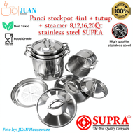 Supra steamer 4 in 1 + stainless steel lid large steamer stock Pot + Steamer / Steamer Pot Set 8/ 12