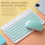 Colorful bluetooth keyboard Russian Spanish Keyboard mouse For Samsung Android Tablet For iPad 10 in