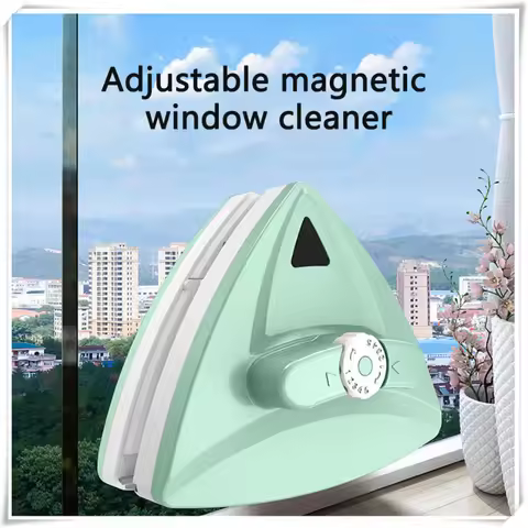 Adjustable Double Side Magnetic Glass Brush Cleaner for Window Wiper Glass Cleaning Tool Household C