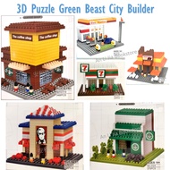 <ALJ> 3D Puzzle Green Beast City Builder