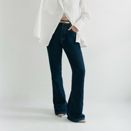 Wearstatuquo Fit And Flare Billie Jeans - Dark Blue